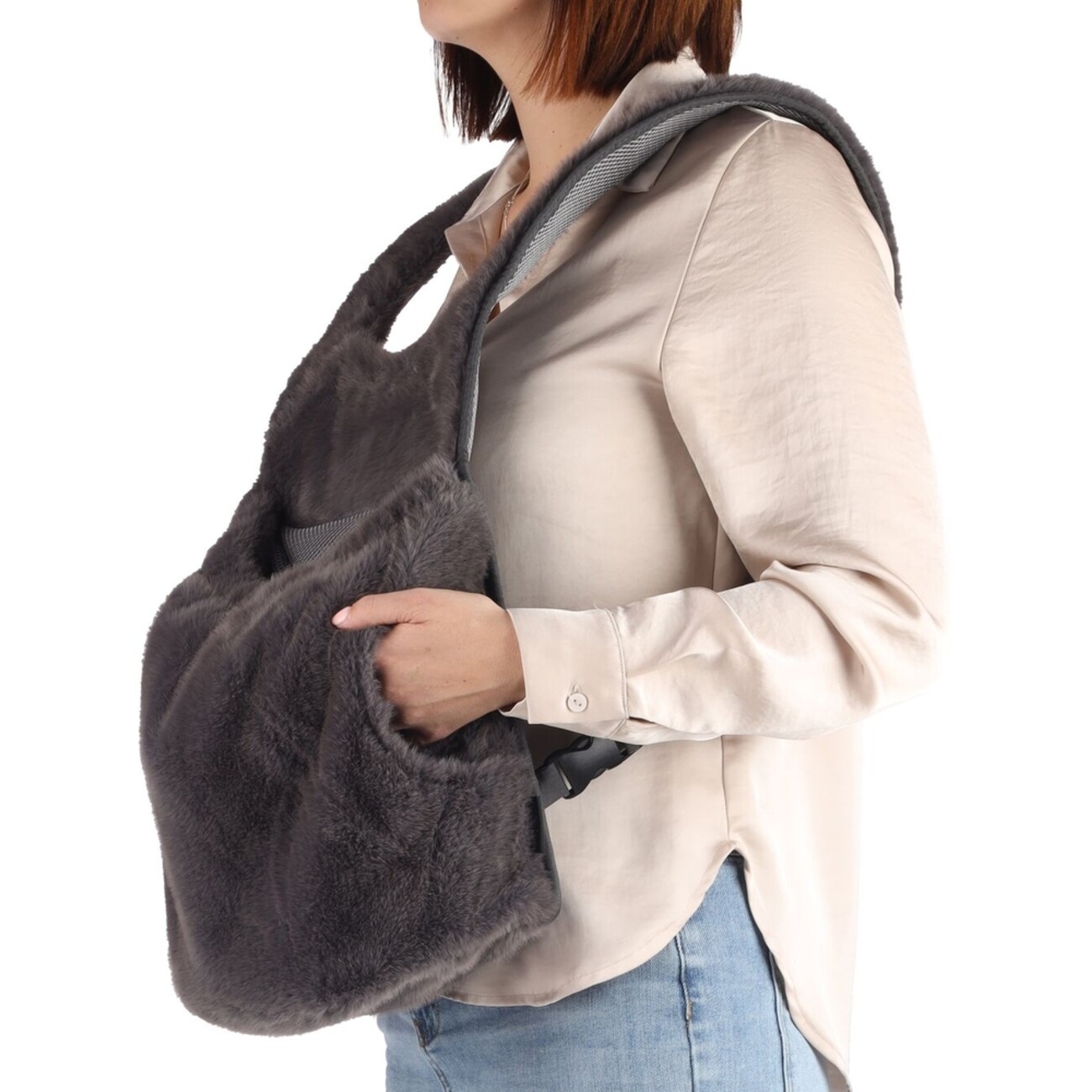 Flamingo Hunde Fronttasche Tate Grau – Dein treuer Begleiter Bild 3