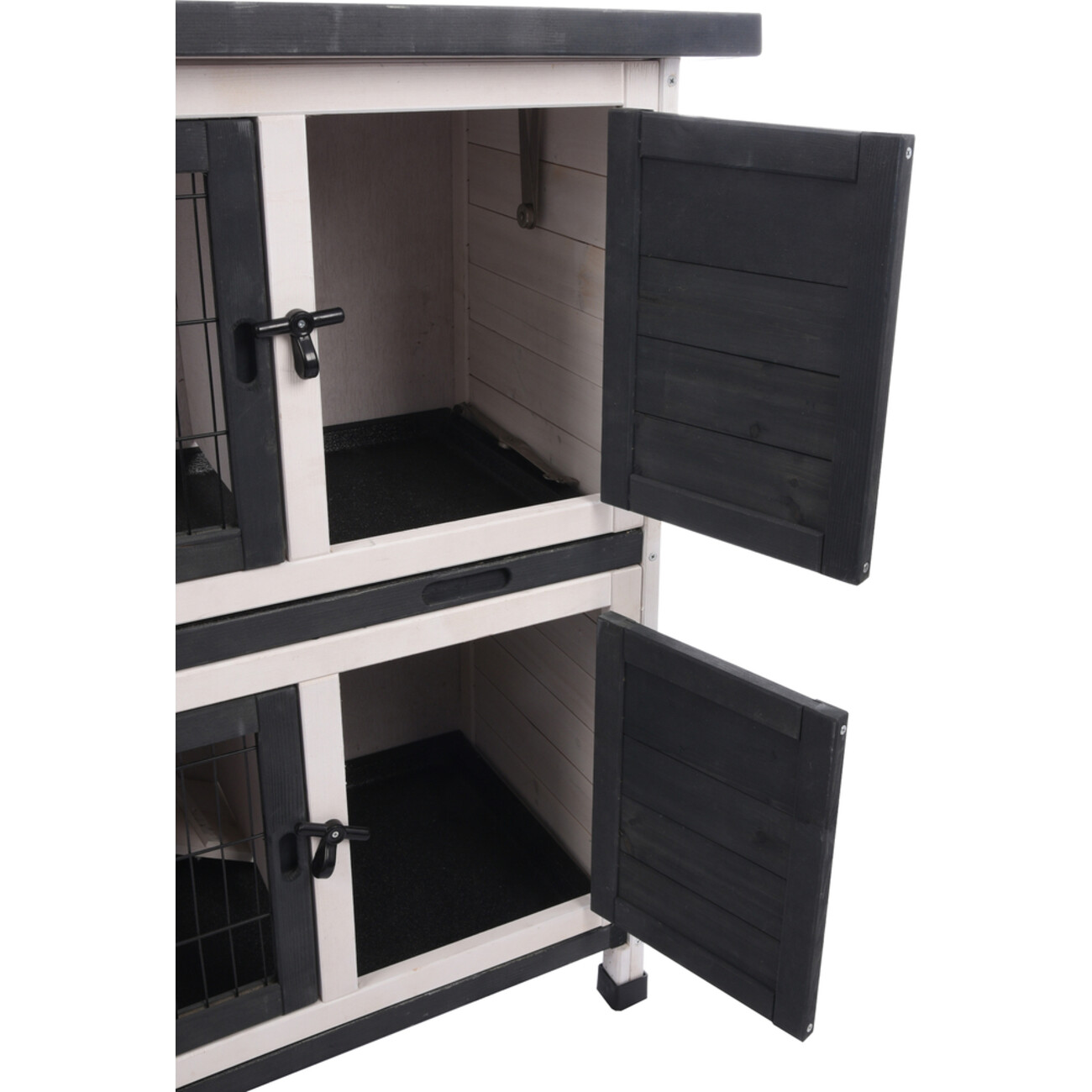 Kaninchenstall Combi 1 Rustic Grau Bild 4