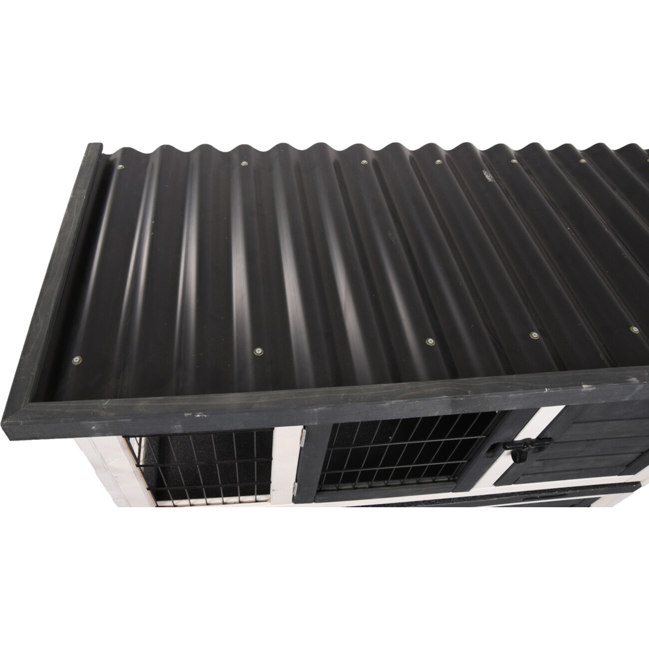 Kaninchenstall Combi 1 Rustic Grau Bild 7