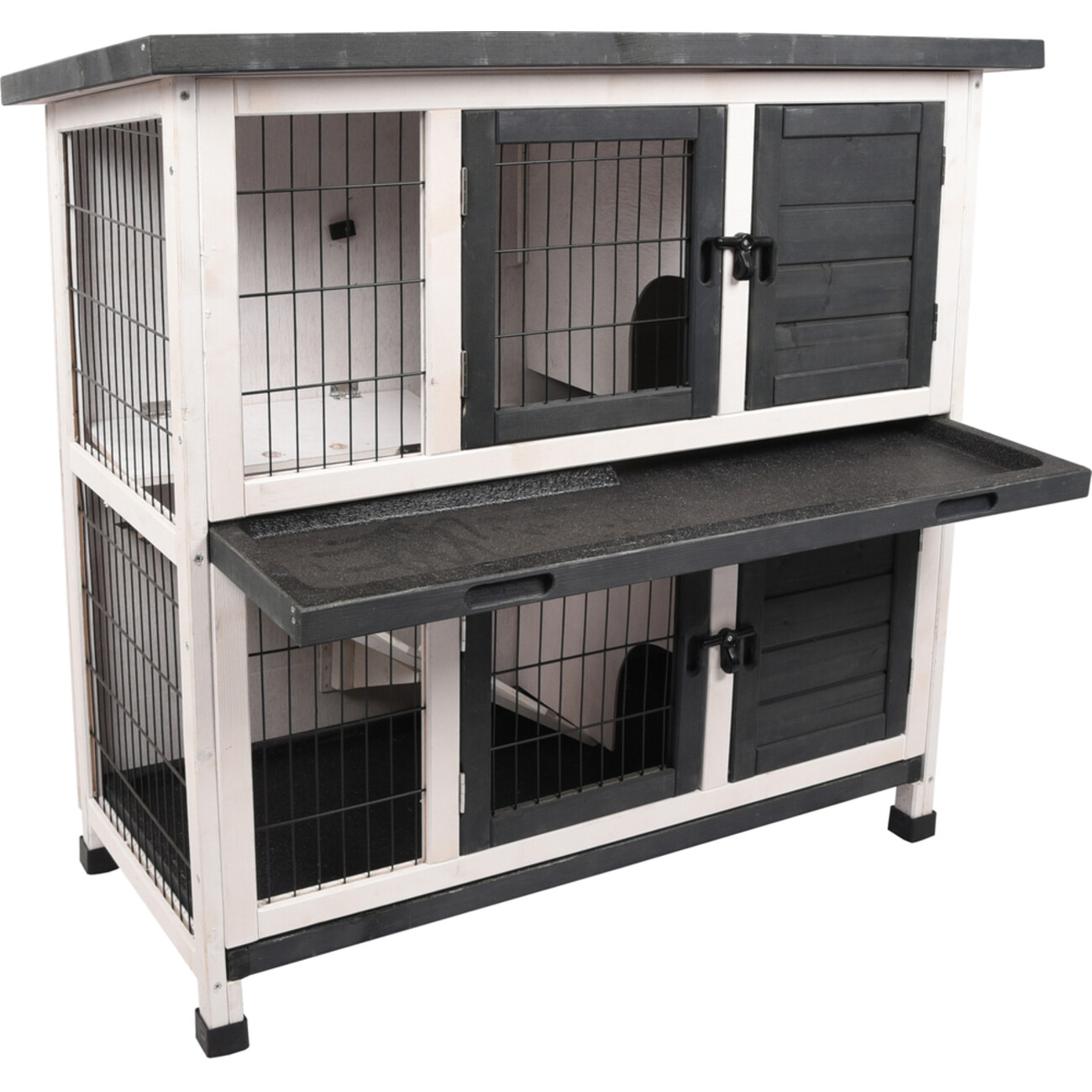 Kaninchenstall Combi 1 Rustic Grau Bild 8