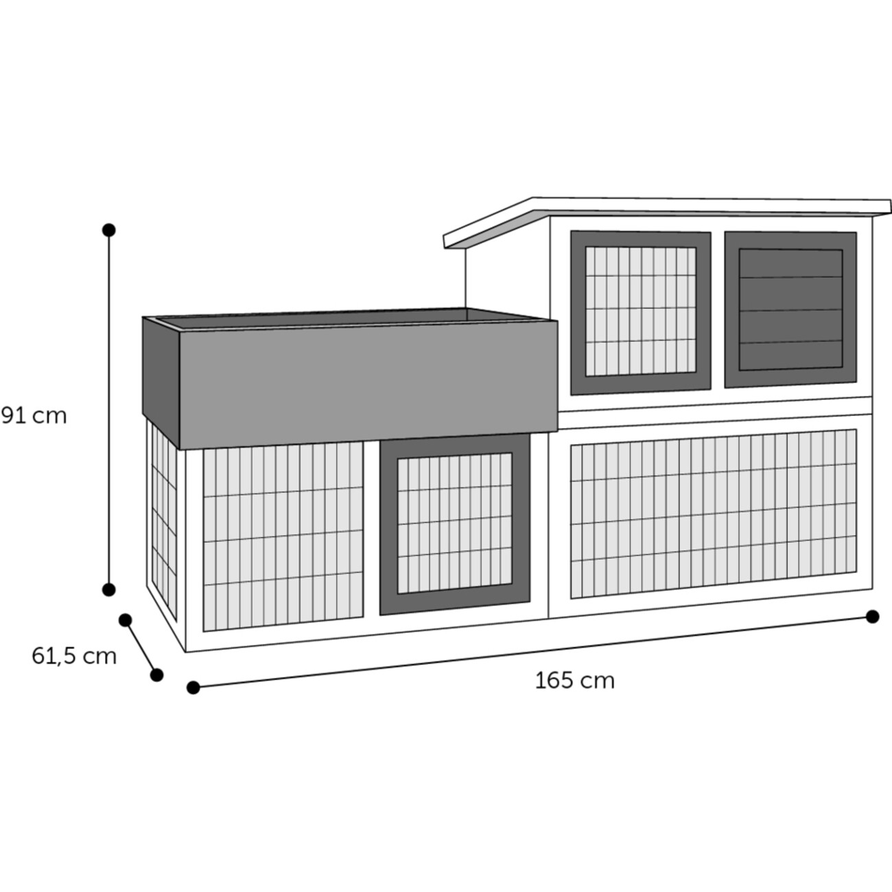 Kaninchenstall Floret Urban Braun Bild 4