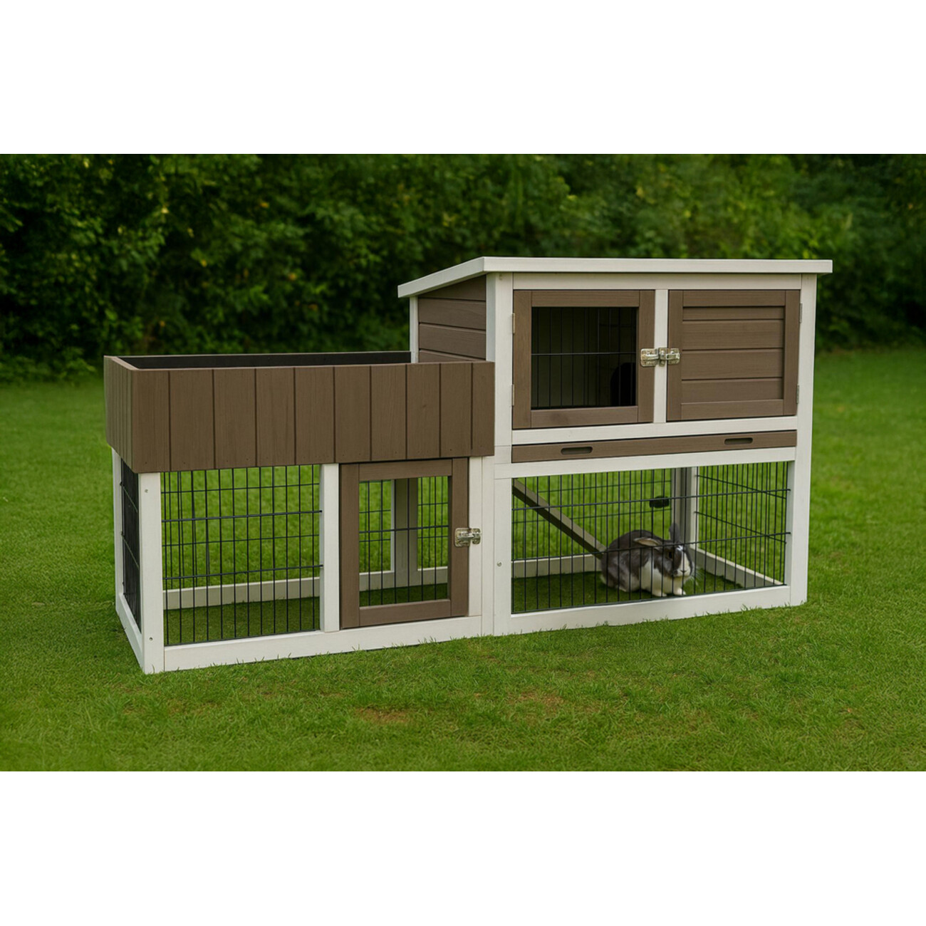 Kaninchenstall Floret Urban Braun Bild 2