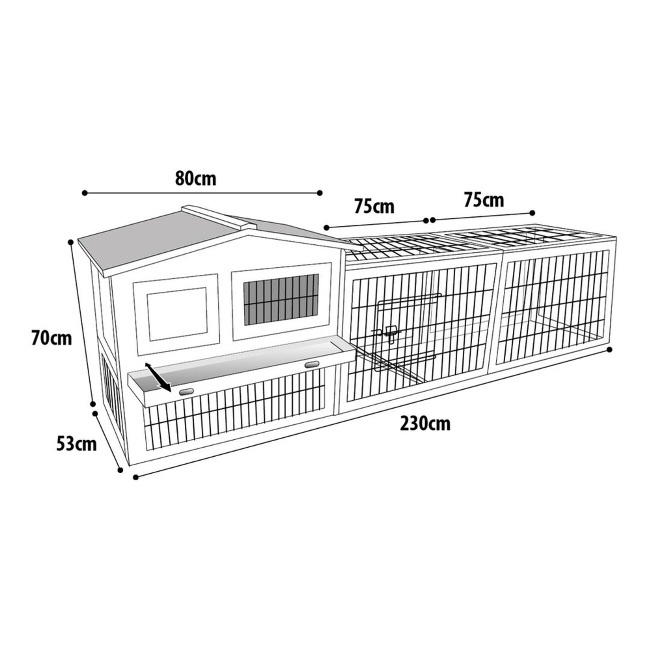 Kaninchenstall Jumbo Cottage  – Dein Traumzuhause für Mümmelmänner Bild 2