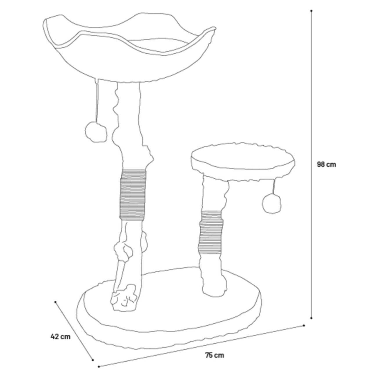 Kratzbaum Fidel Beige Bild 3