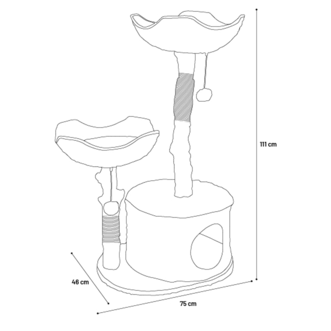 Kratzbaum Hector Beige Bild 3
