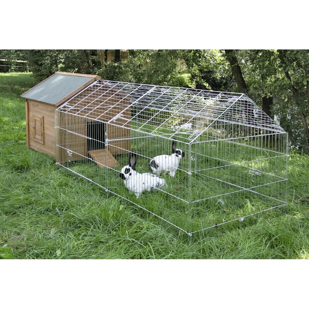 Freigehege für Kaninchen mit Sonnenschutz Bild 2