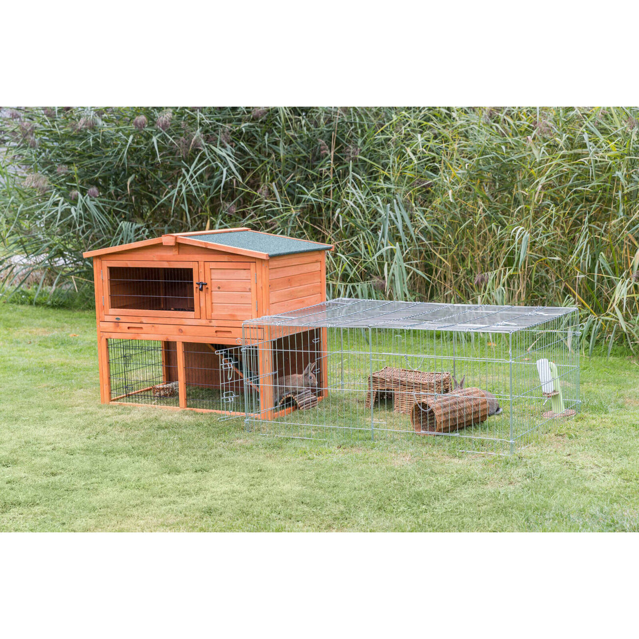 Freilaufgehege für Kaninchen mit Abdeckung verzinkt Bild 5
