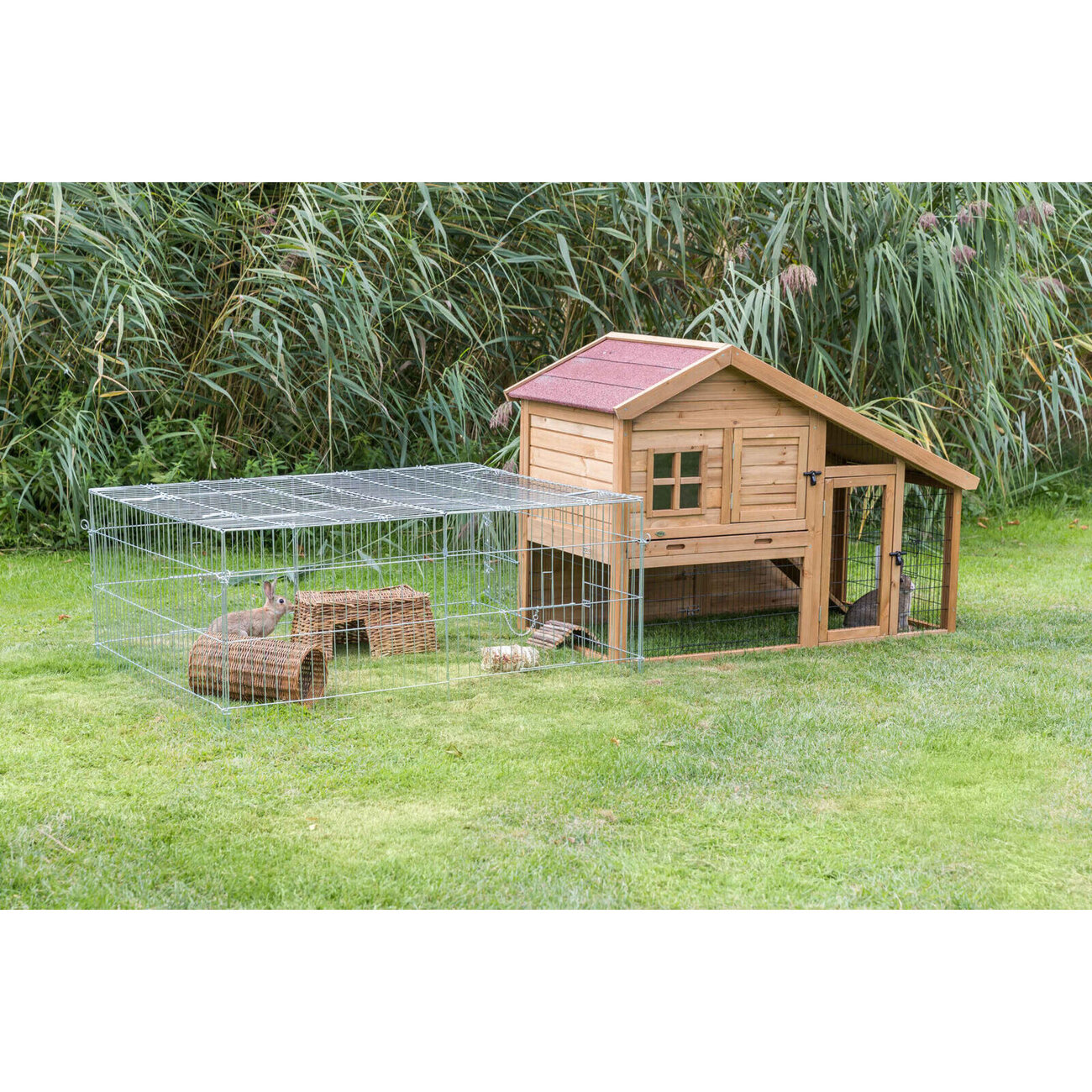 Freilaufgehege für Kaninchen mit Abdeckung verzinkt Bild 6