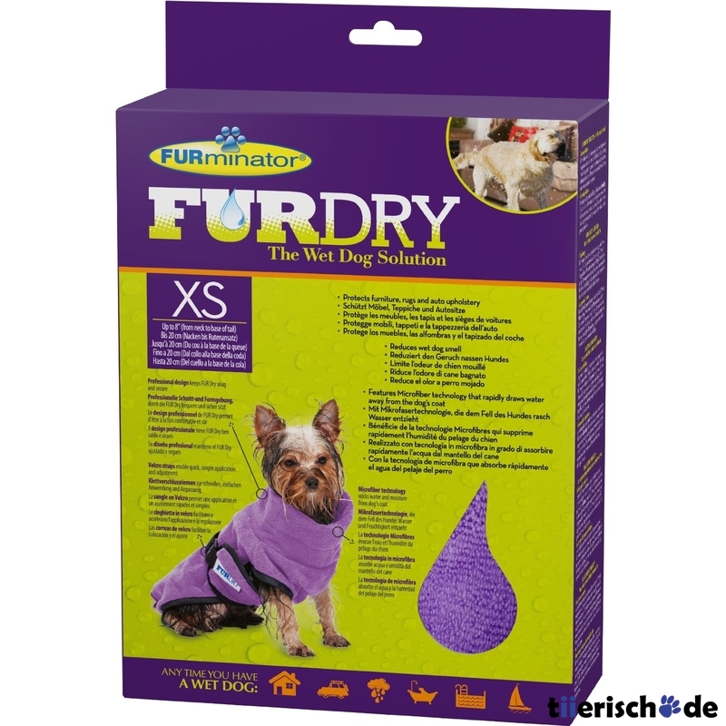 FURminator FUR Dry Bademantel für Hunde Bild 7