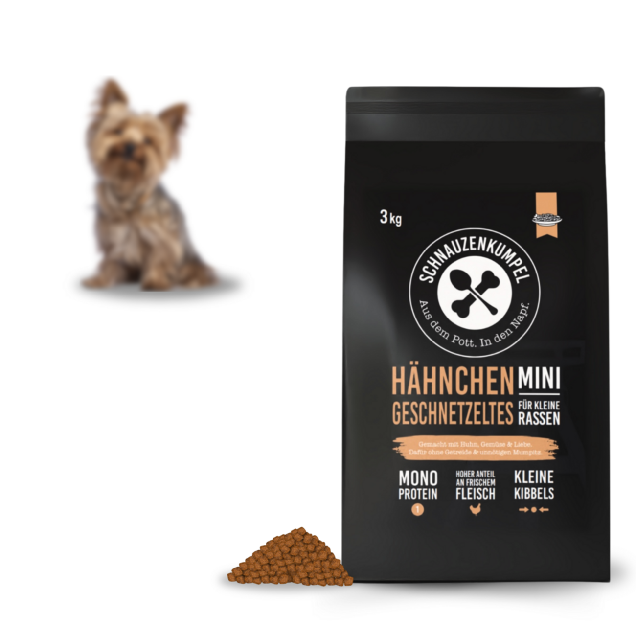 Hähnchengeschnetzeltes Mini Trockenfutter für kleine Hunde Bild 1