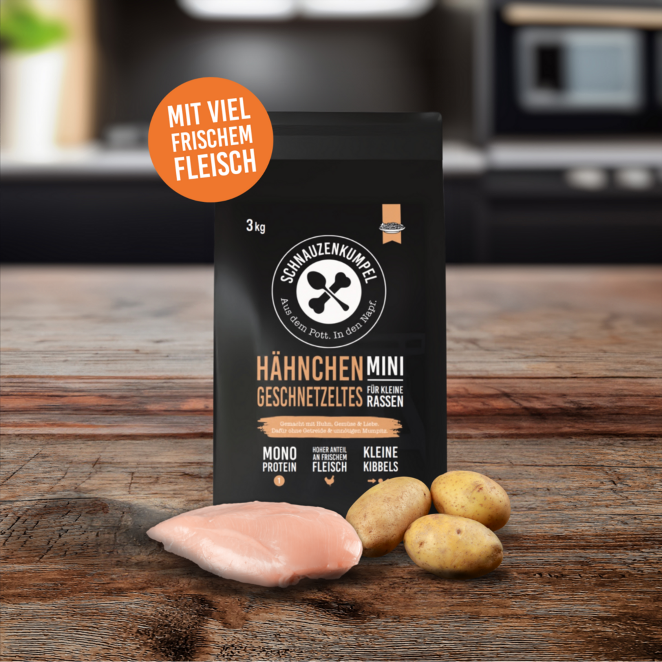 Hähnchengeschnetzeltes Mini Trockenfutter für kleine Hunde Bild 4