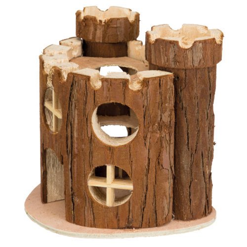 Hamsterburg Matti aus Naturholz Bild 2