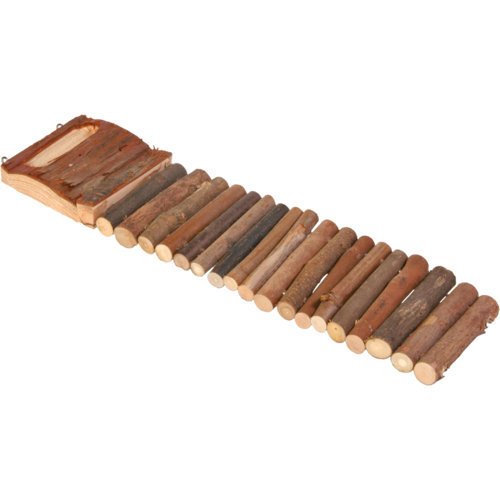 Hamsterleiter mit Futternapf aus Holz Bild 2