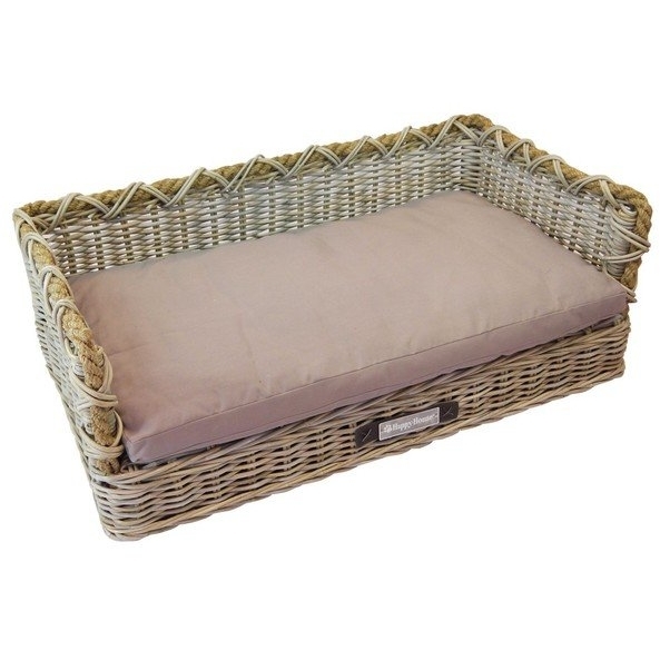 Happy House Rattan Hundebett mit Tau Bild 2