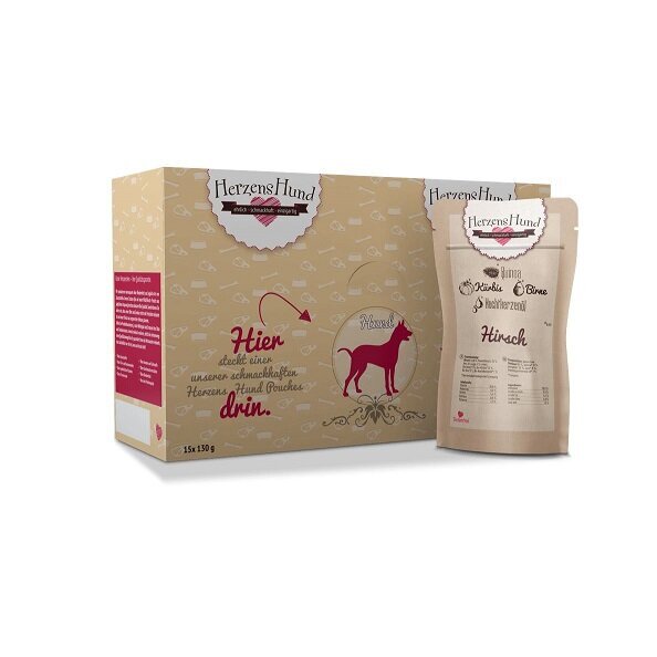 Herzenshund Bio Hundefutter Hirsch mit Quinoa Bild 2