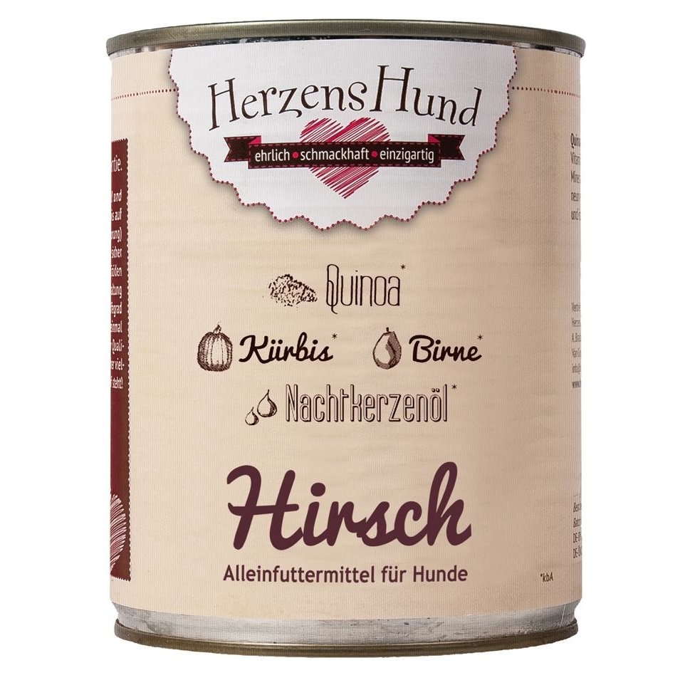 Herzenshund Bio Hundefutter Hirsch mit Quinoa Bild 3