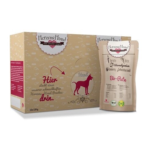 Herzenshund Bio Hundefutter Pute mit Hirse Bild 2