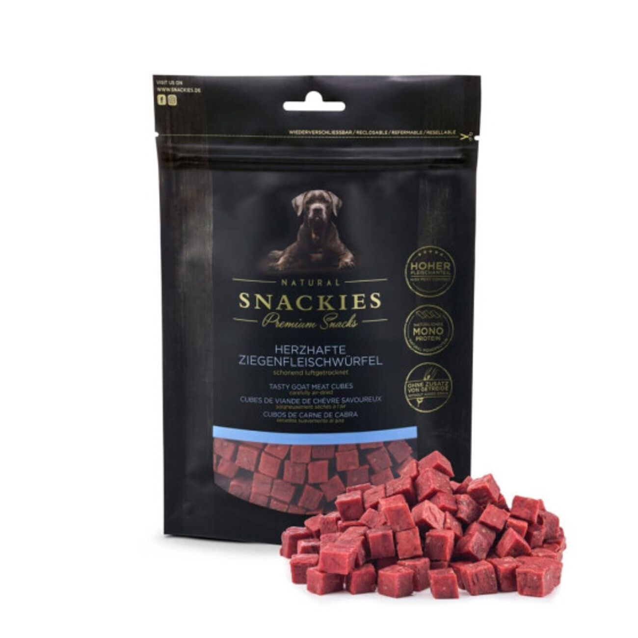Snackies Herzhafte Ziegen Snacks für Hunde – Getreidefrei & Monoprotein Bild 2