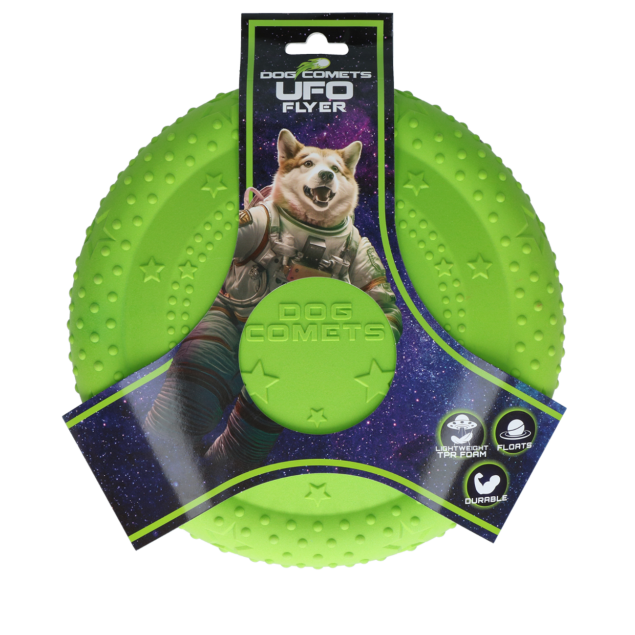 Dog Comets UFO Flyer Hundefrisbee aus TPR – Schwimmfähig & Bissfest Bild 1