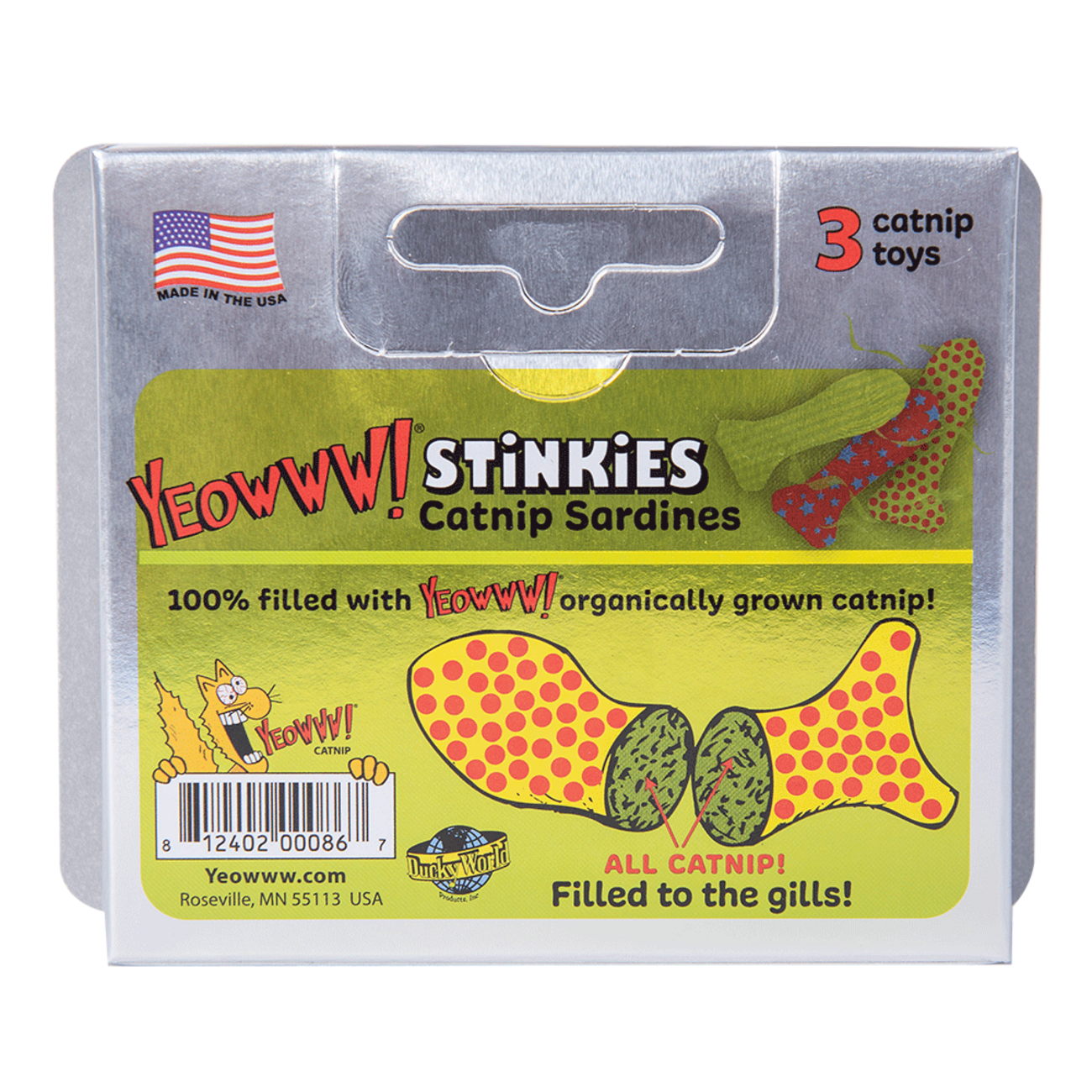 Yeowww! Stinkies Catnip Sardines Trio – unwiderstehliches Bio-Katzenspielzeug Bild 3
