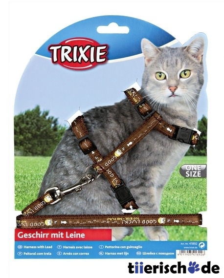 Katzengeschirr mit Leine Comic Bild 1
