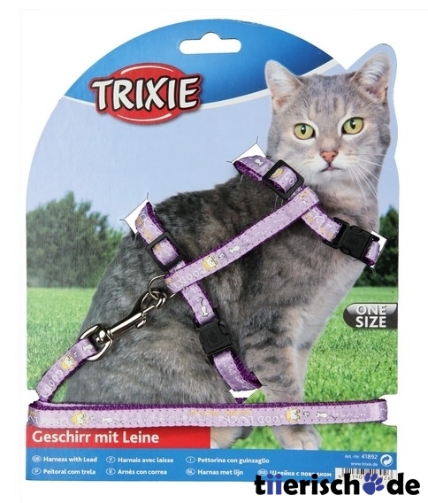 Katzengeschirr mit Leine Comic Bild 2
