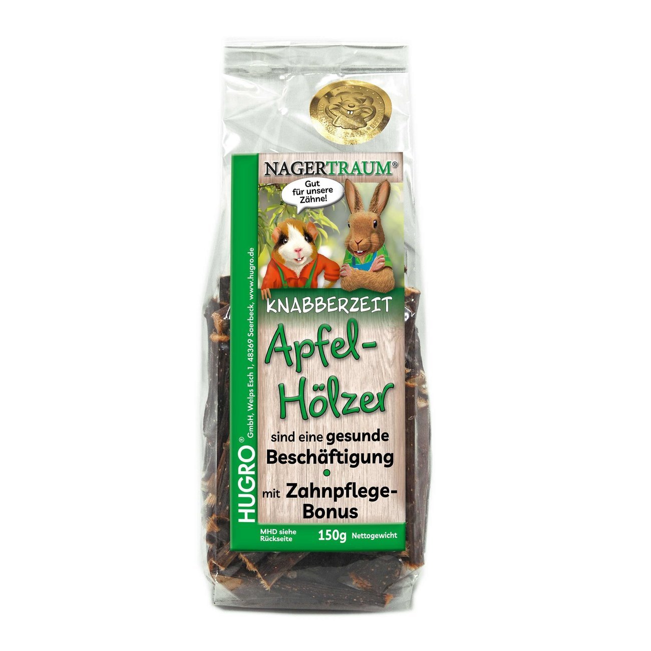 HUGRO® Nagertraum Apfel-Knabberhölzer Bild 1
