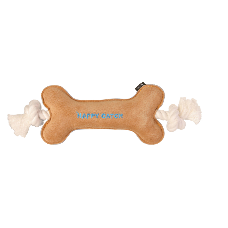 Hunde Knochen mit Tau, Veloursleder Bild 1