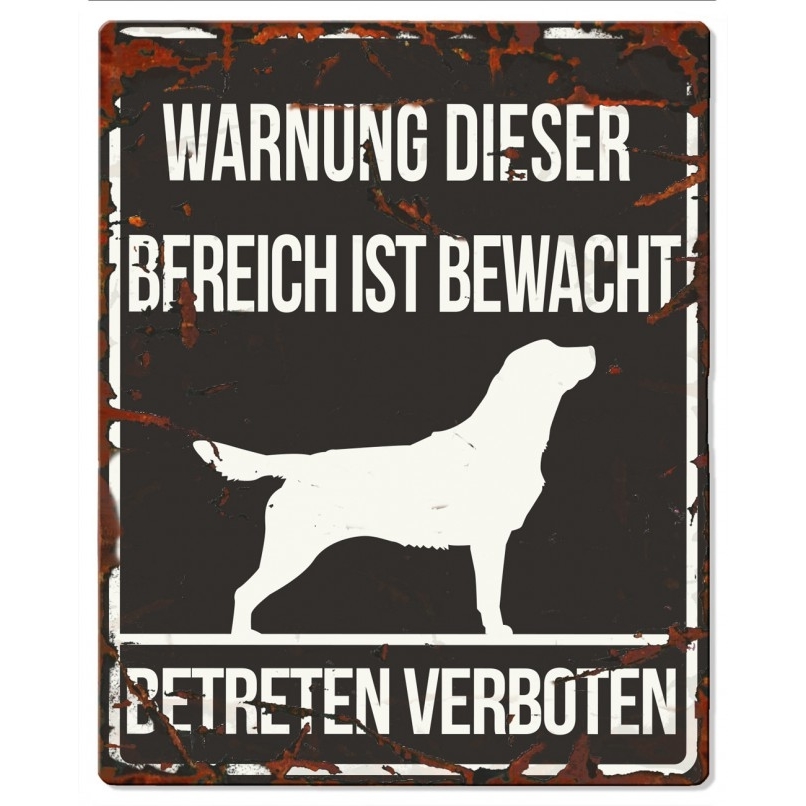 Hunde Warnschild Retriever Bild 1