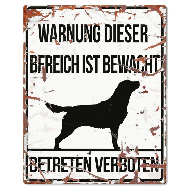 Hunde Warnschild Retriever Bild 3