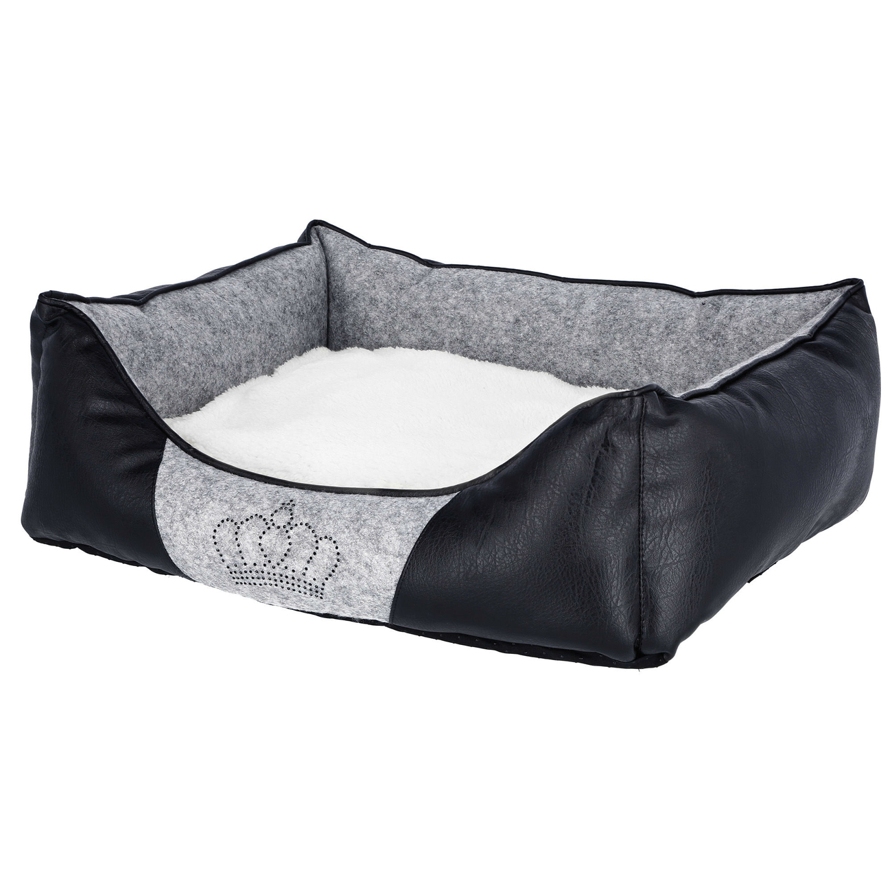 Hundebett Chiara mit Strass Kunstleder Bild 3