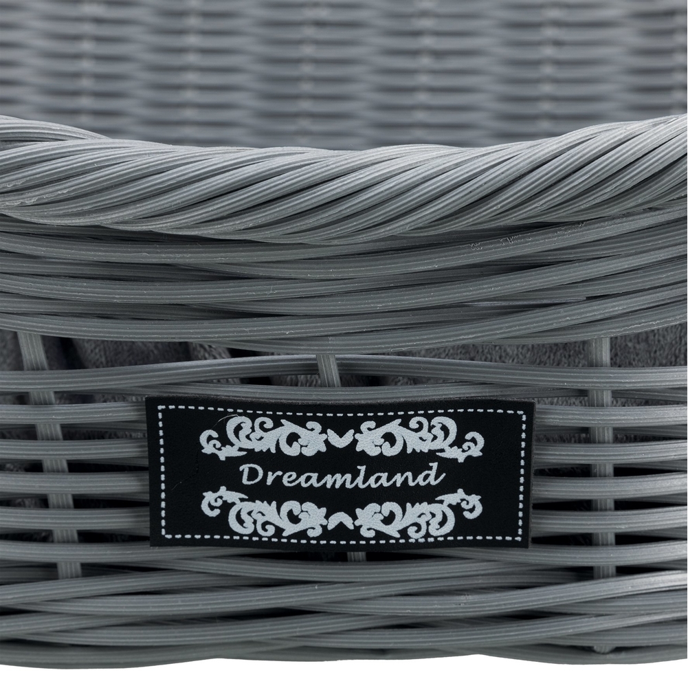 Hundekorb Polyrattan grau Bild 2