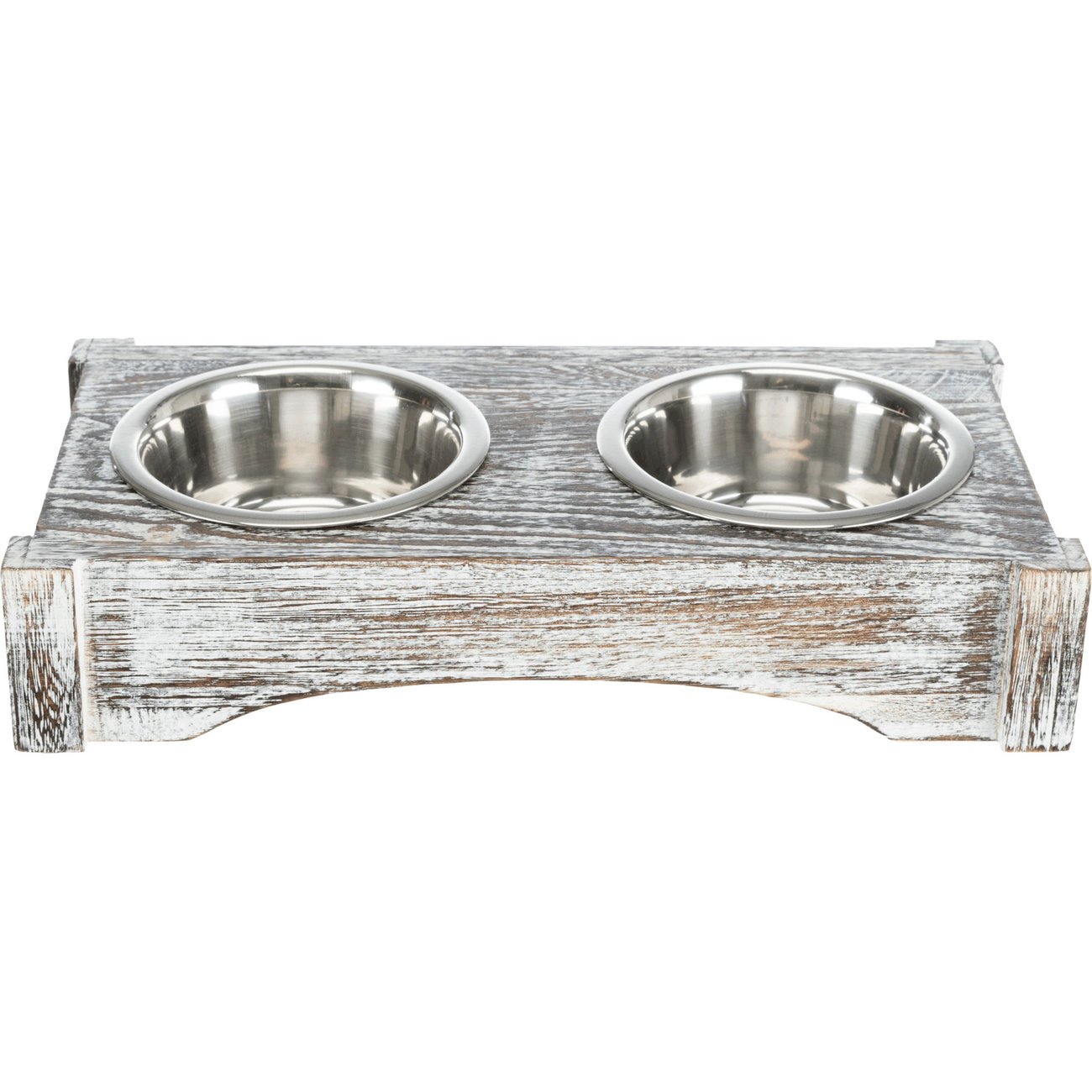 Hundenapf doppelt mit Vintage Holzständer Bild 8