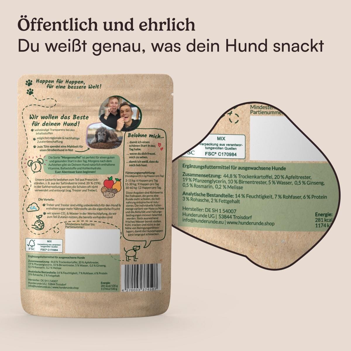 Vegane Hundehappen Morgenmuffel Bild 2