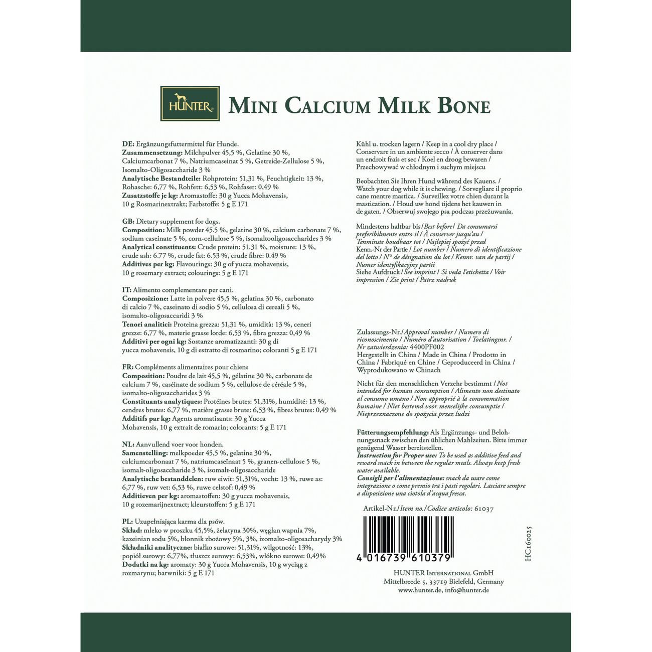 Hundesnack Mini Calcium Milk Bone für kleine Hunde Bild 3