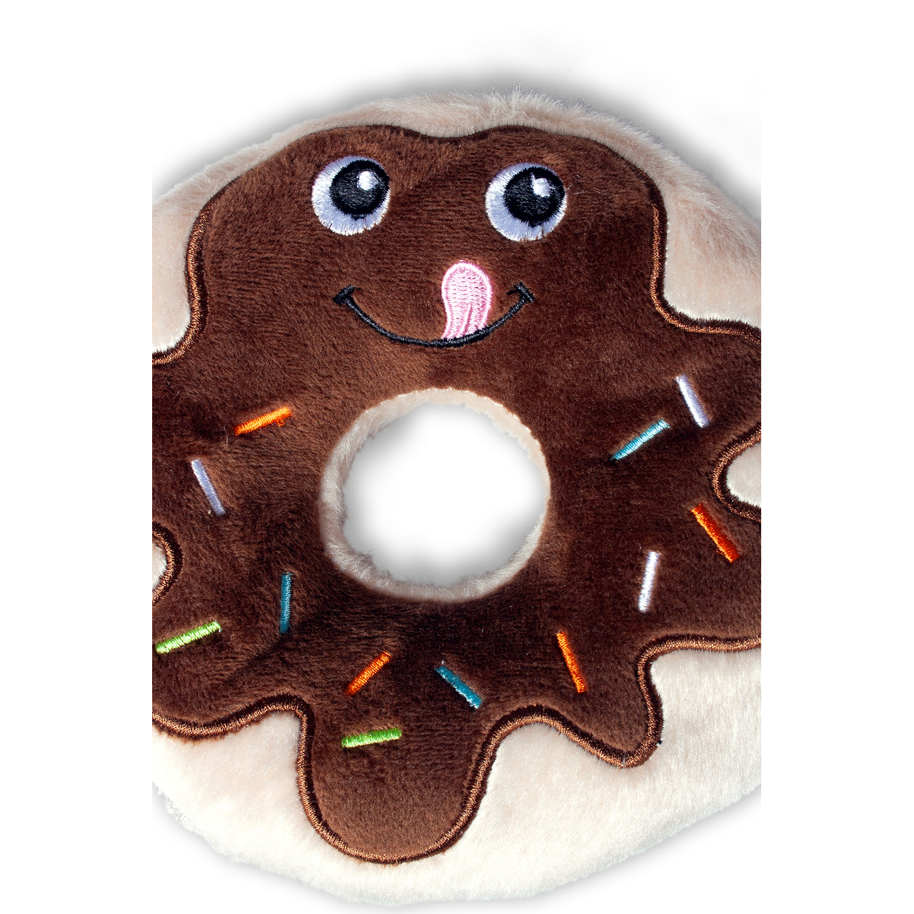Hundespielzeug aus Plüsch Schoko Donut Bild 2