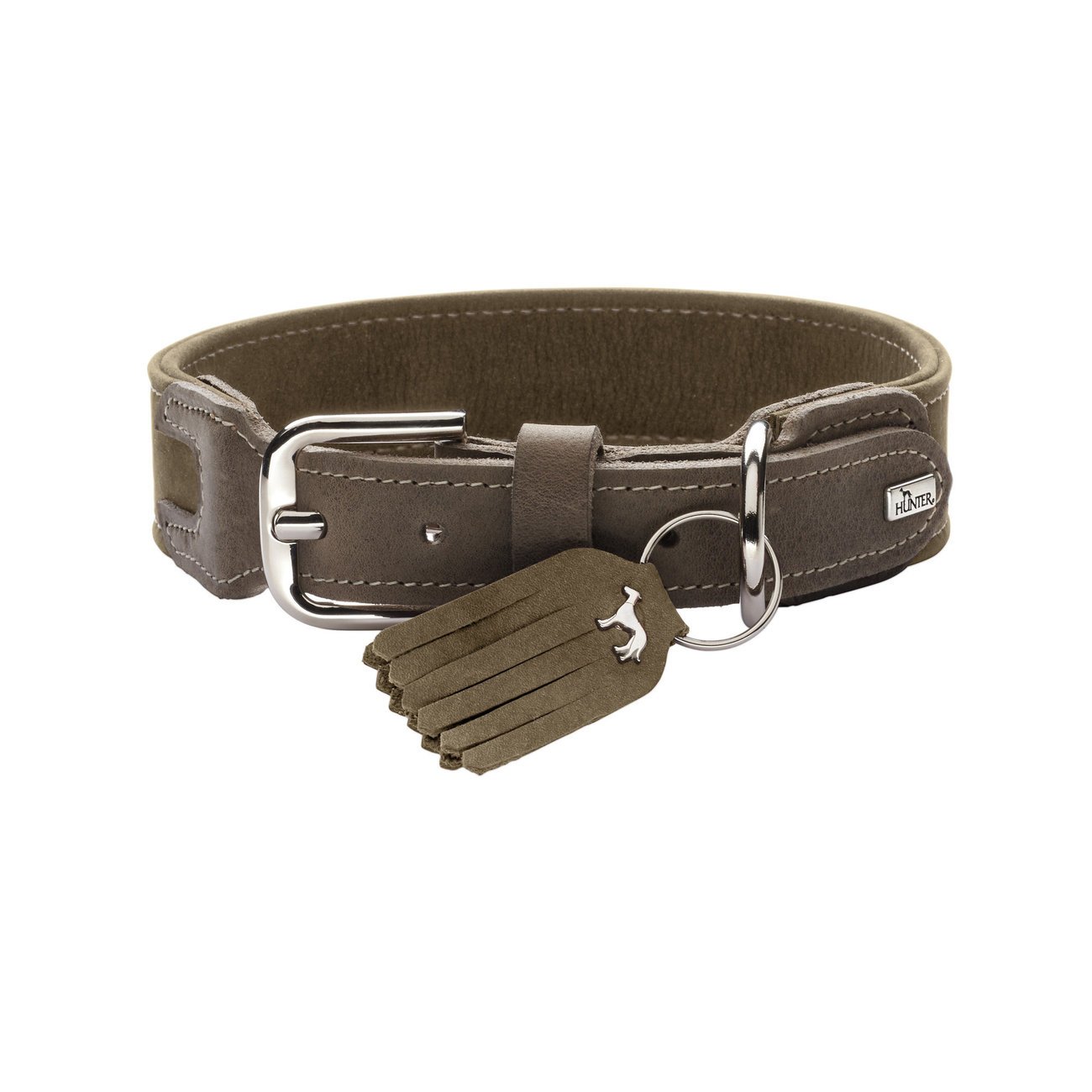 Hunter Halsband Hunting Special, Gr. S: 33 – 39 cm, 2,9 cm breit, olivgrün