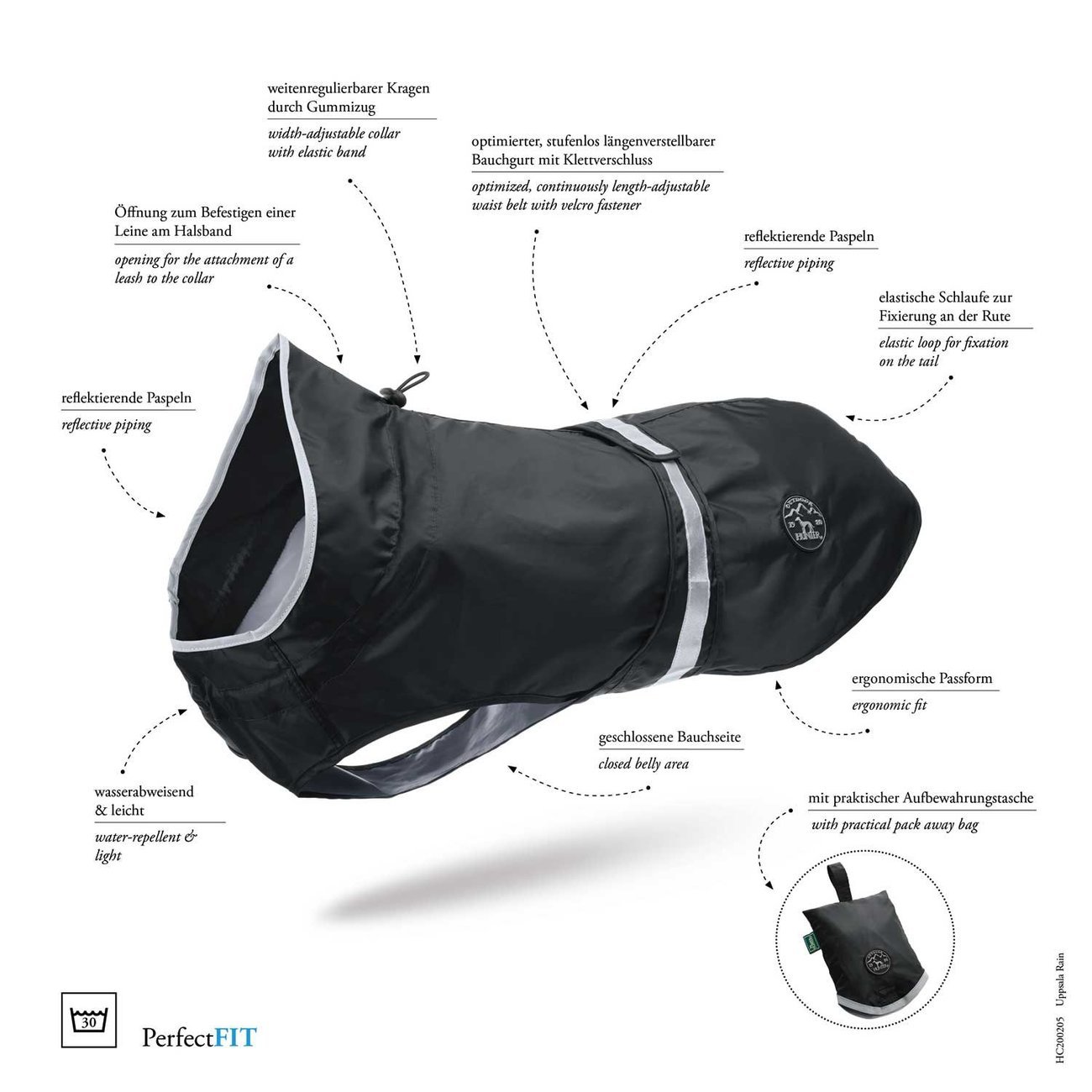Hunter Hunde Regenmantel Uppsala Rain Bild 3
