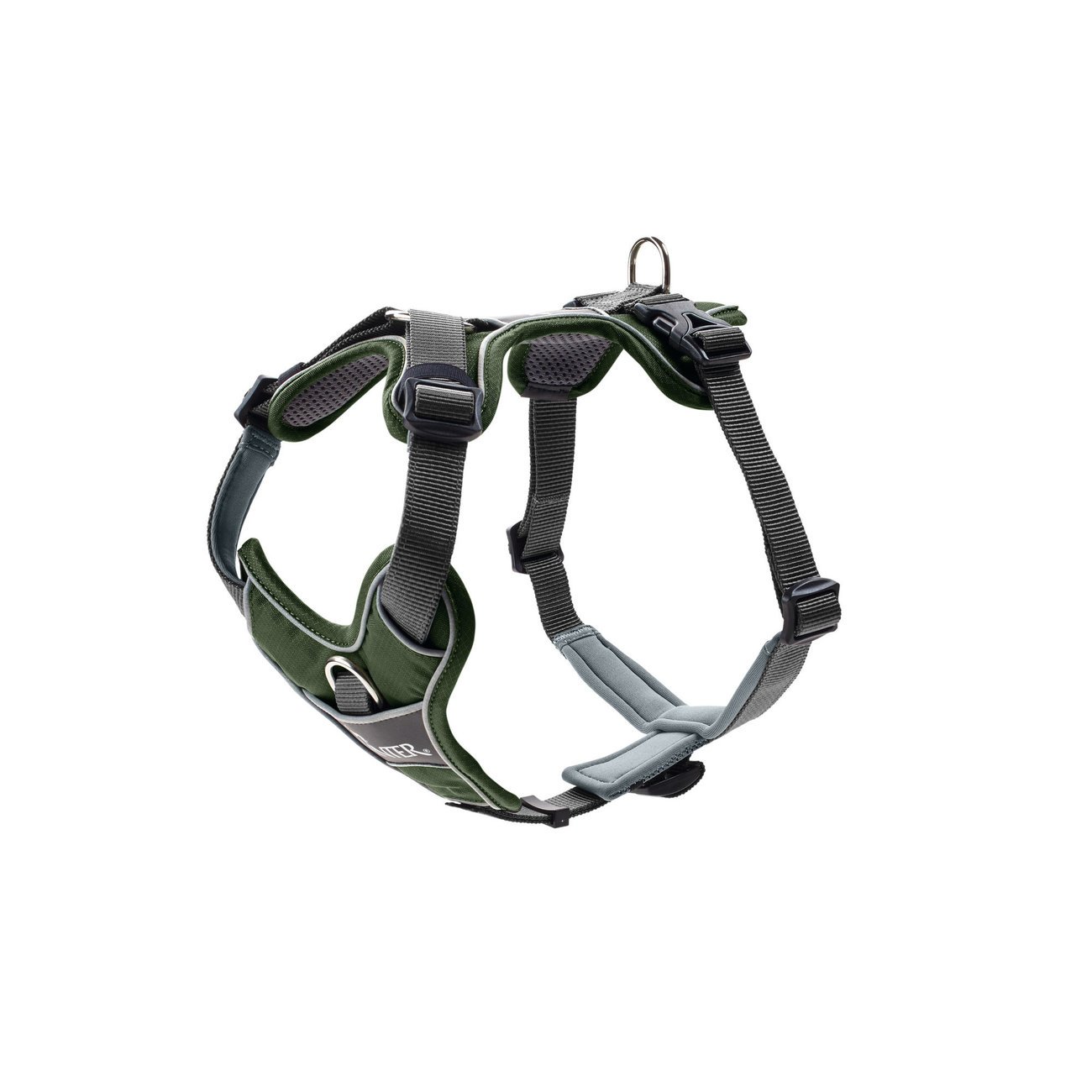 Hunter Hundegeschirr Divo, Gr. S-M: Hals 30-42 cm, Bauch 52-68 cm, grün/grau Hunter Hundegeschirr Divo, Gr. S-M: Hals 30-42 cm, Bauch 52-68 cm, grün/grau