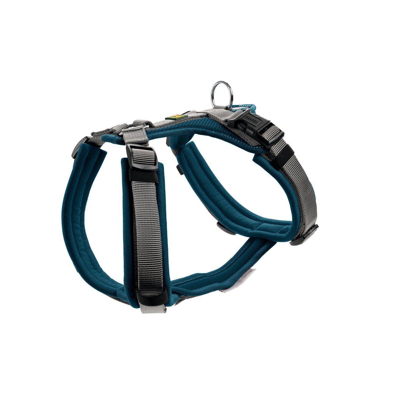 Hunter Hundegeschirr Maldon gepolstert, Gr. S-M: Hals 46 – 82 cm | Bauch 47 – 69 cm | Breite 2,0 cm, blau/grau