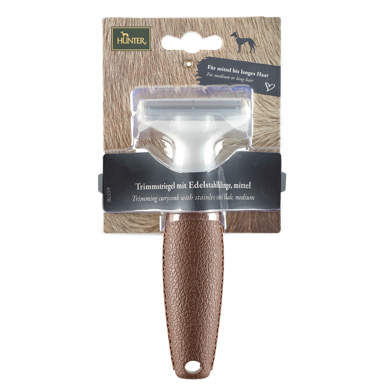 HUNTER Trimmstriegel Spa mit Edelstahlklinge Bild 9