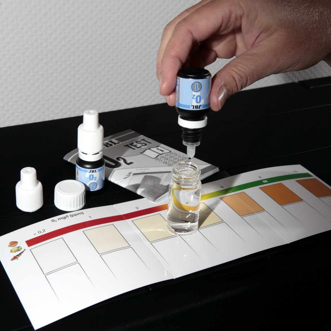 JBL O2 Sauerstoff Schnelltest zur Bestimmung des Sauerstoffgehalts in Süß-/Meerwasser-Aquarien & Teichen Bild 3