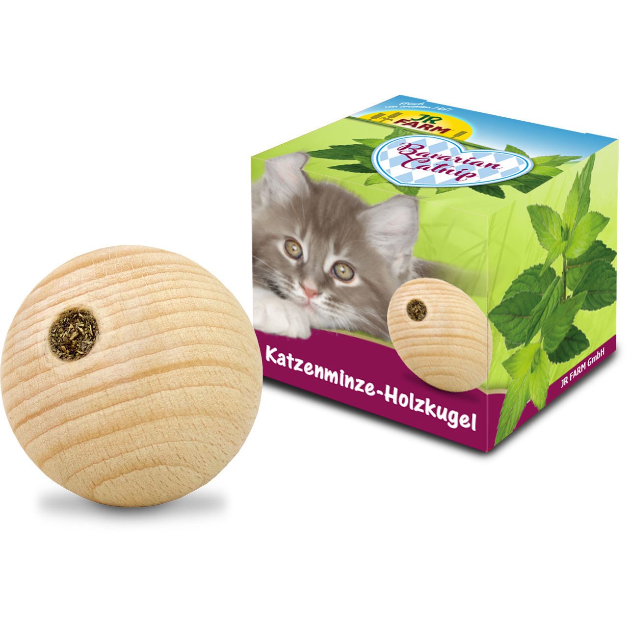JR Farm Bavarian Catnip Katzenminze-Holzkugel Bild 3