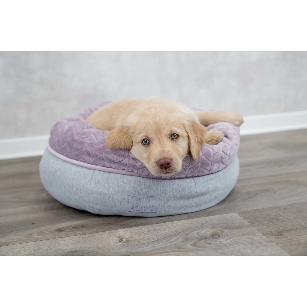 Junior Bett aus Plüsch für Welpen rund Bild 2