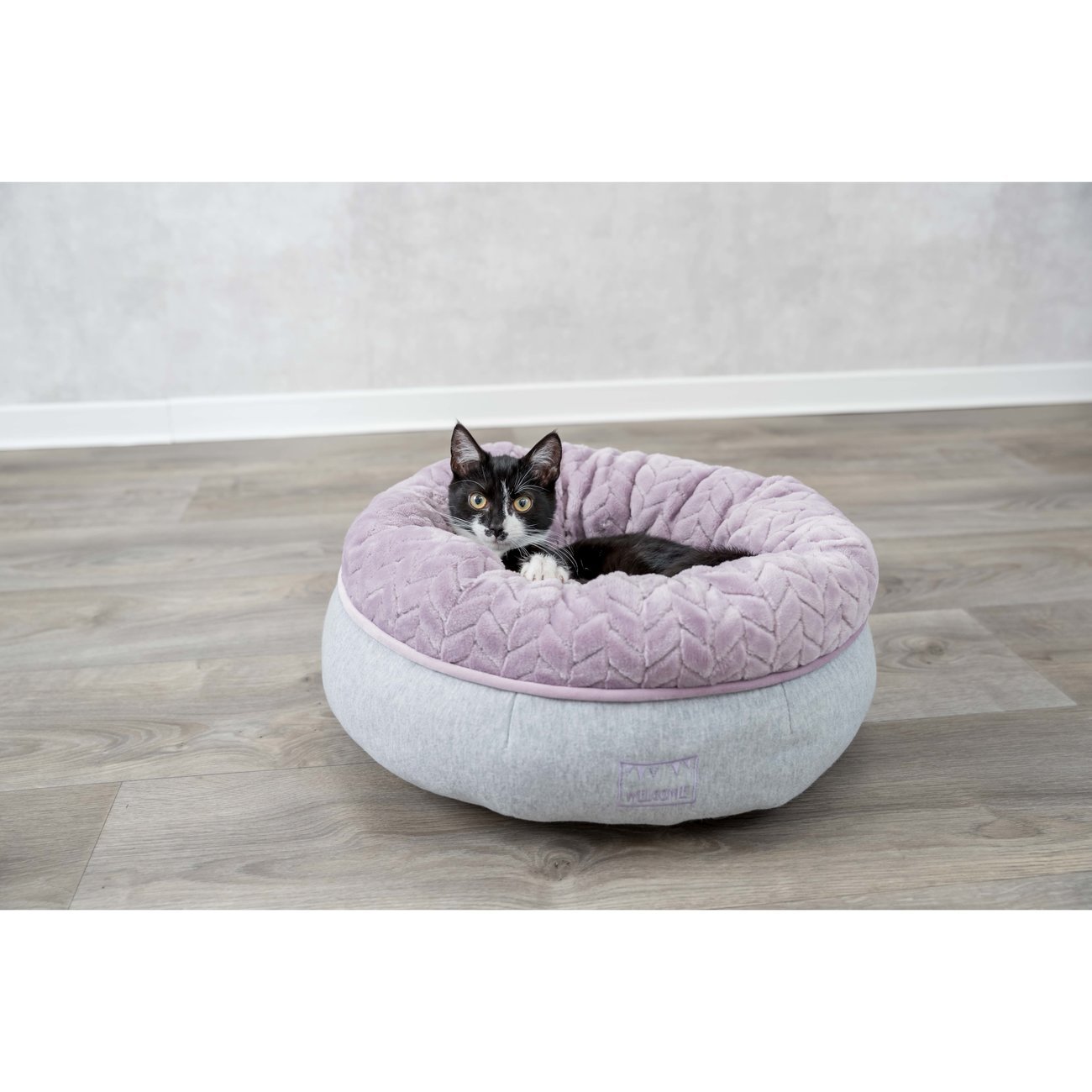 Junior Bett aus Plüsch für Welpen rund Bild 3