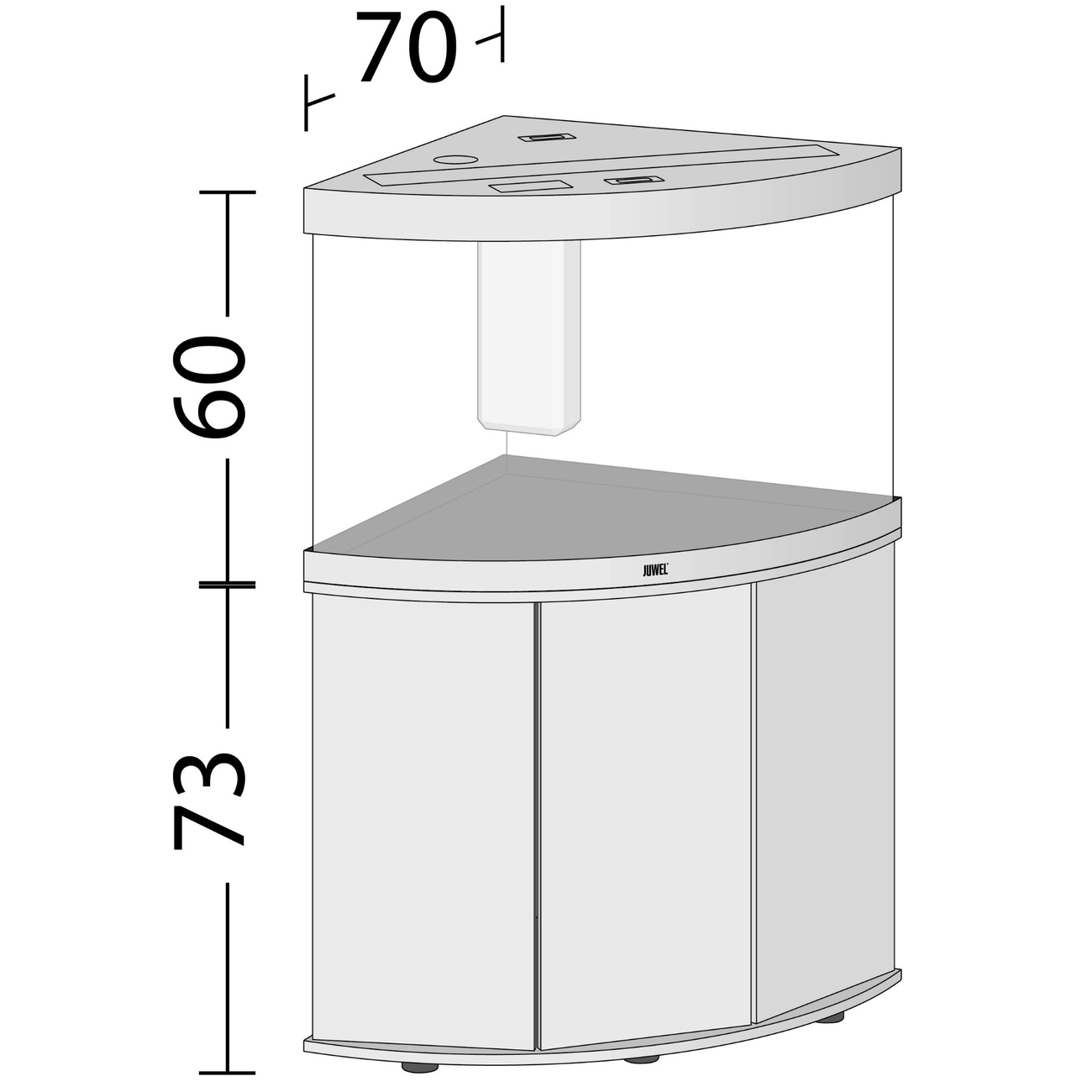 Juwel Trigon 190 LED Eck-Aquarium mit Unterschrank Bild 5