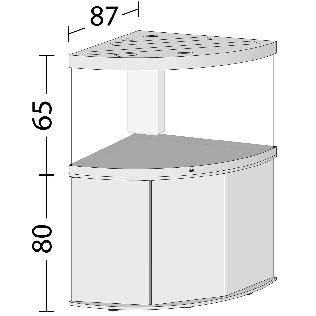 JUWEL Trigon 350 LED Eck-Aquarium mit Unterschrank Bild 5