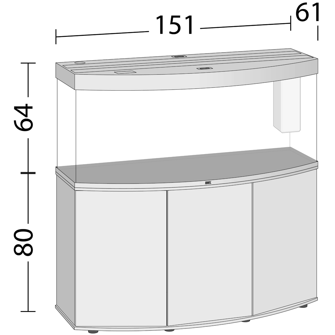 JUWEL Vision 450 LED Aquarium mit Unterschrank Bild 5