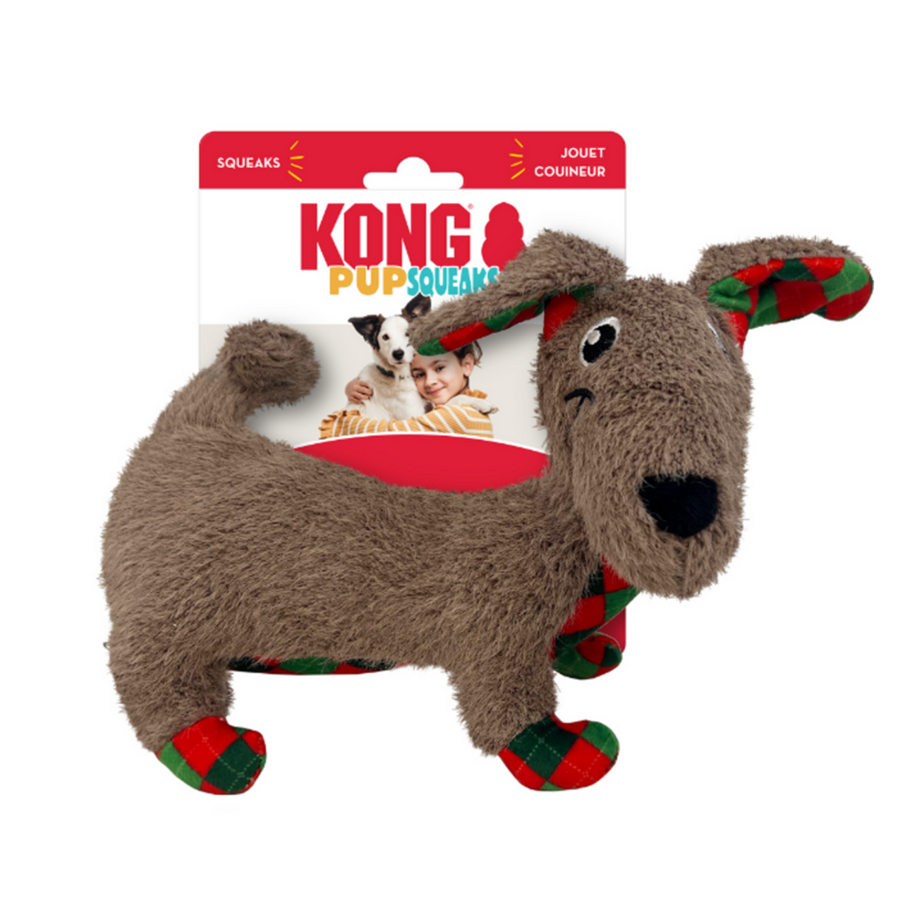 KONG Xmas Holiday PupSqueaks Tucker Limited Edition Hundespielzeg Bild 1