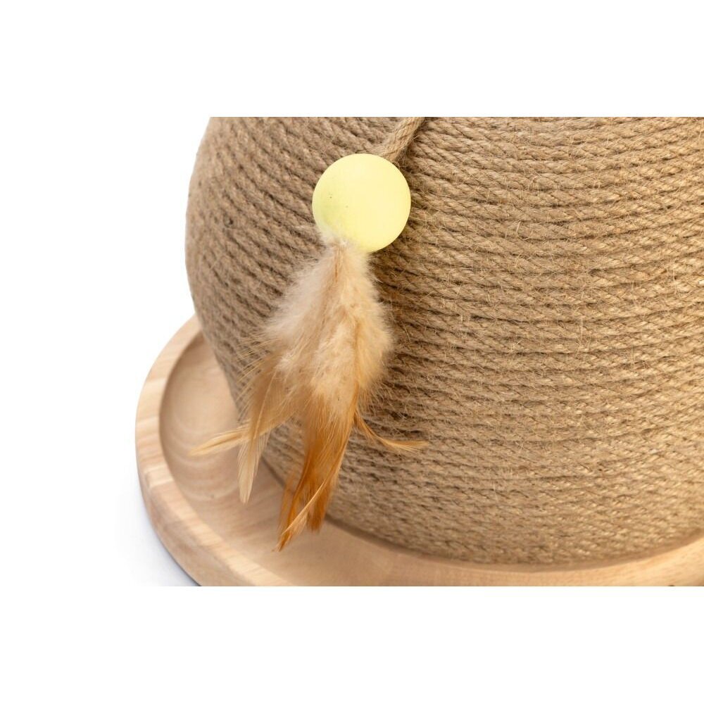 Katzen Kratzball und Spielball Mila aus Holz Bild 3